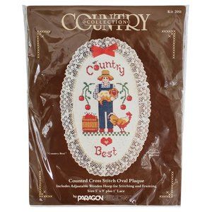 Paragon Needlecraft Country Best Counted Cross Stitch Kit Hobby 2051 Wood Hoop